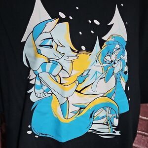 Helluva 🎁 Boss Octavia and Loona Cozy Winter Gildan Graphic Tee Size 3XL